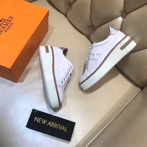 hermes white polo sneakers|Hermes men's white sneakers.